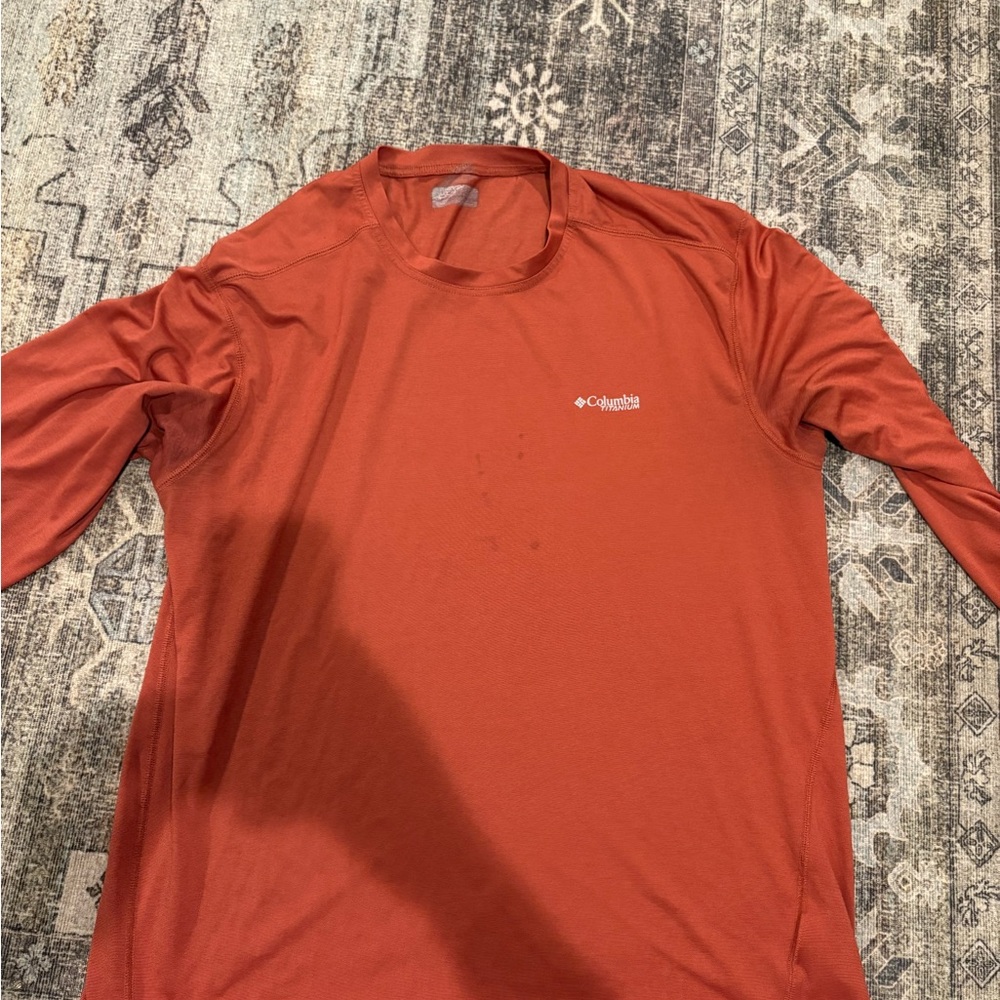 Columbia Red Long Sleeve Performance Tee